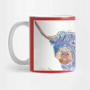 Blue Highland Cow Mug